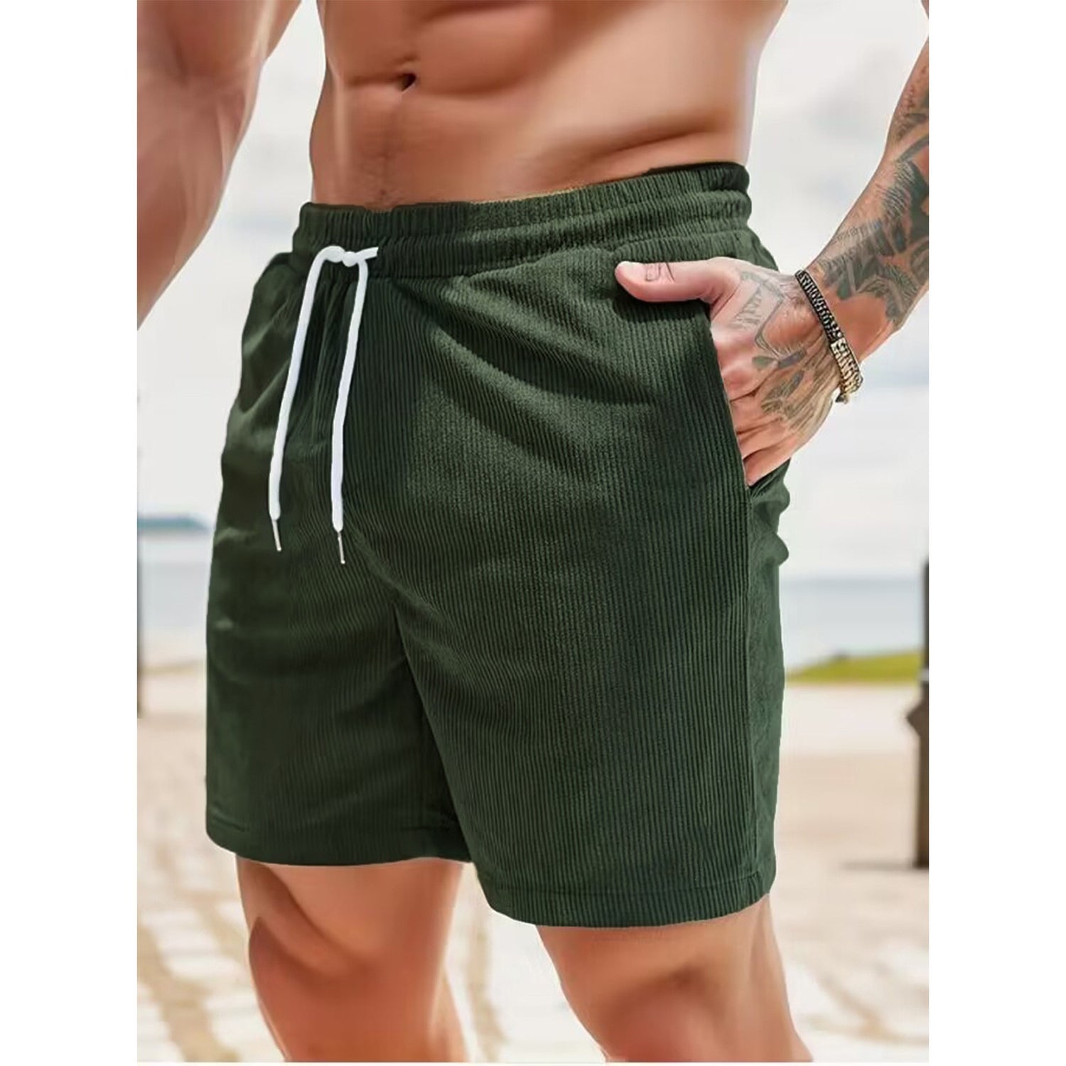 Man Shorts Men Bodybuilding quick-drying Sports shorts New Joggers Knee Length Sweatpants Summer Gyms training Running shorts