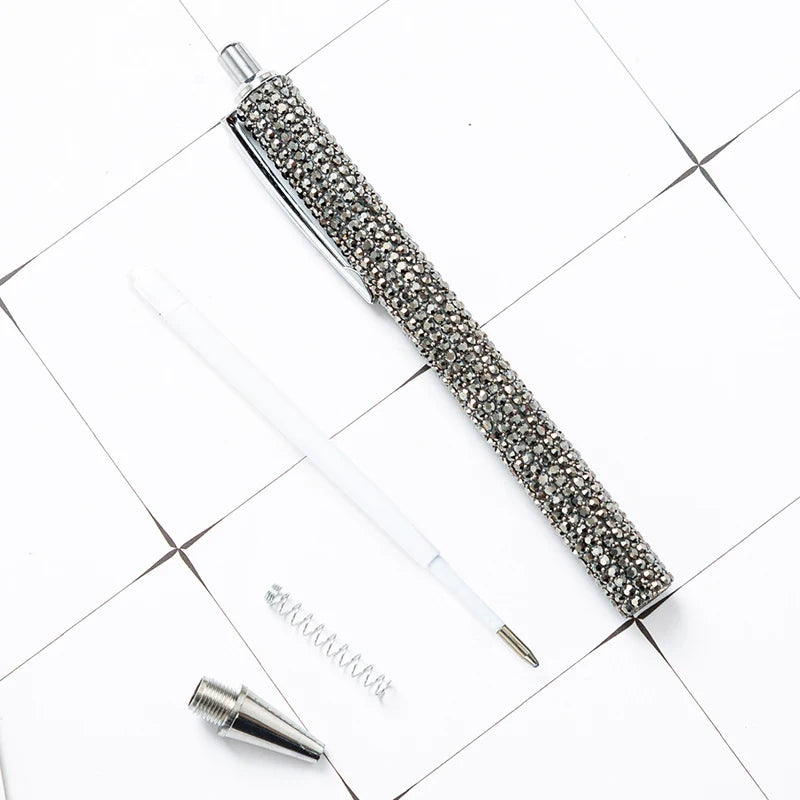 Press Metal Ballpoint Pens Diamond Multi-color Gift Pen Creative Office Supplies Student Stationary Supplies Accessory