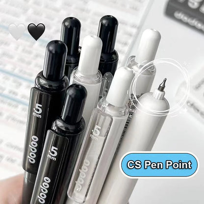 4PCS/Set Cute Pocket Gel Pen 0.5MM Black Refill Gel Ink Pen Mini Portable Writing Pen Quick Dry Neutral Pen School Office Supply