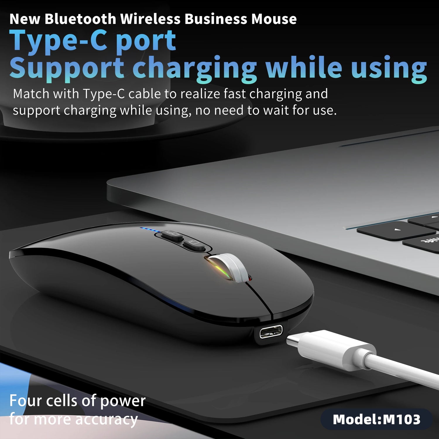 Ultra-thin 3 Modes 2.4Ghz USB and 2 Bluetooth 5.1 Wireless Mouse Power Display Ergonomic Rechargeable Silent Mice for PC Laptop