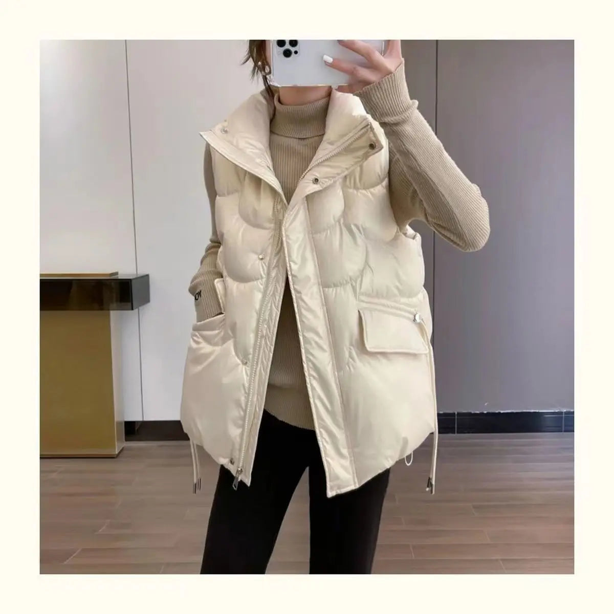 2024 New Down Cotton Waistcoat Womens Autumn Winter Parkas Thicken Warm Cotton-Padded Vests Coat Female Sleeveless Puffer Vests