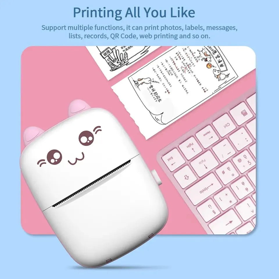 Portable Mini Bluetooth WiFi New Wrong Printer Mobile Phone Photo Title Note Hot Print Pocket Student Error Label Printer