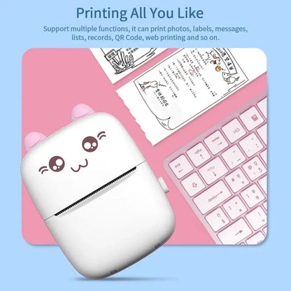 Portable Mini Bluetooth WiFi New Wrong Printer Mobile Phone Photo Title Note Hot Print Pocket Student Error Label Printer