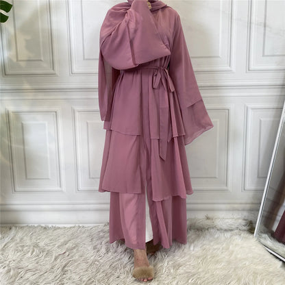 Modest Abaya Ramadan Dubai Robe Femme Musulmane Turkey Kaftan Islamic Clothing Muslim For Women Kimono Caftan Marocain Cardigan