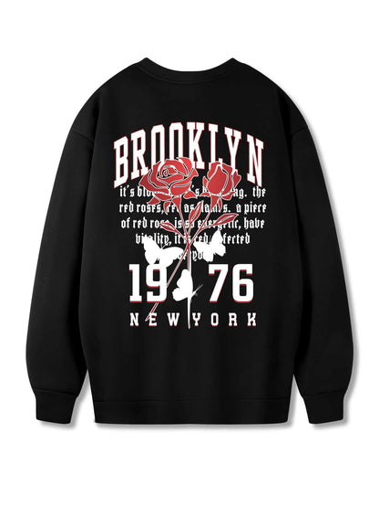 Brooklyn Creative Letter Pattern Male Hoodies Casual Street Style Clothes Hip Hip Loose Sweatshirts  Autumn Fleece Pullovers