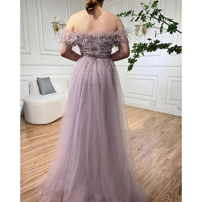 Serene Hill Dubai Luxury Beaded  Blue Mermaid Elegant Overskirt Evening Dresses Gowns 2024 For Women Wedding Party LA71634