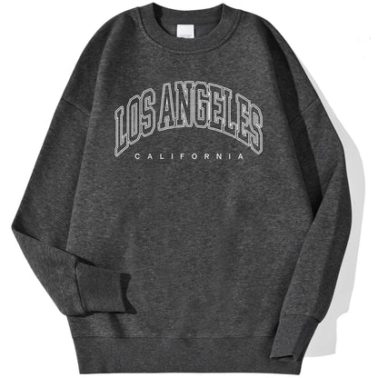 Los Angeles California Letter Print Sweatshirt For Men Fashion High Quality Hoodie Autumn Casual Pullover Simple Loose Clothes