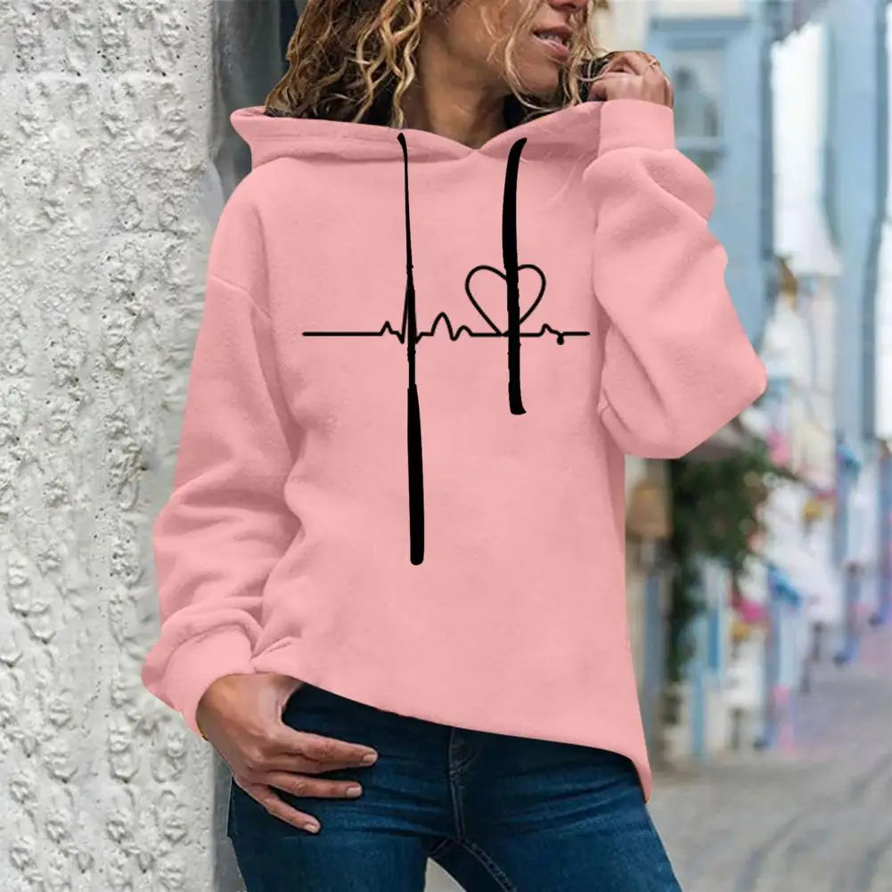 Winter Hoodie Drawstring Sweatshirt Keep Warm Plush Women Winter Hoodie Women Winter Hoodie  Female Clothes