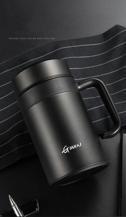 Stainless Steel Thermos Portable Straw Thermos Bottle Leak-Proof Household Office Outdoor Thermal Cups Vacuum Flask Insulation