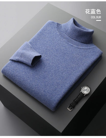 Autumn and winter new 100% merino cashmere sweater men&