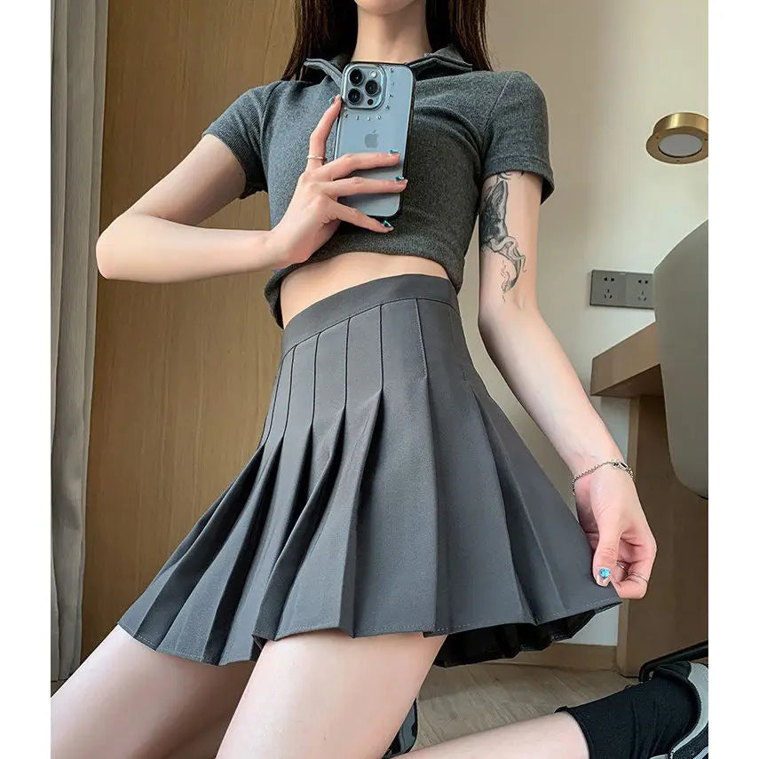 Pink Pleated Skirt Summer Black Mini Skirts Women Sexy Short Skirt White Skirt Kawaii Y2k Skirt High Waist Big size Tennis Skirt