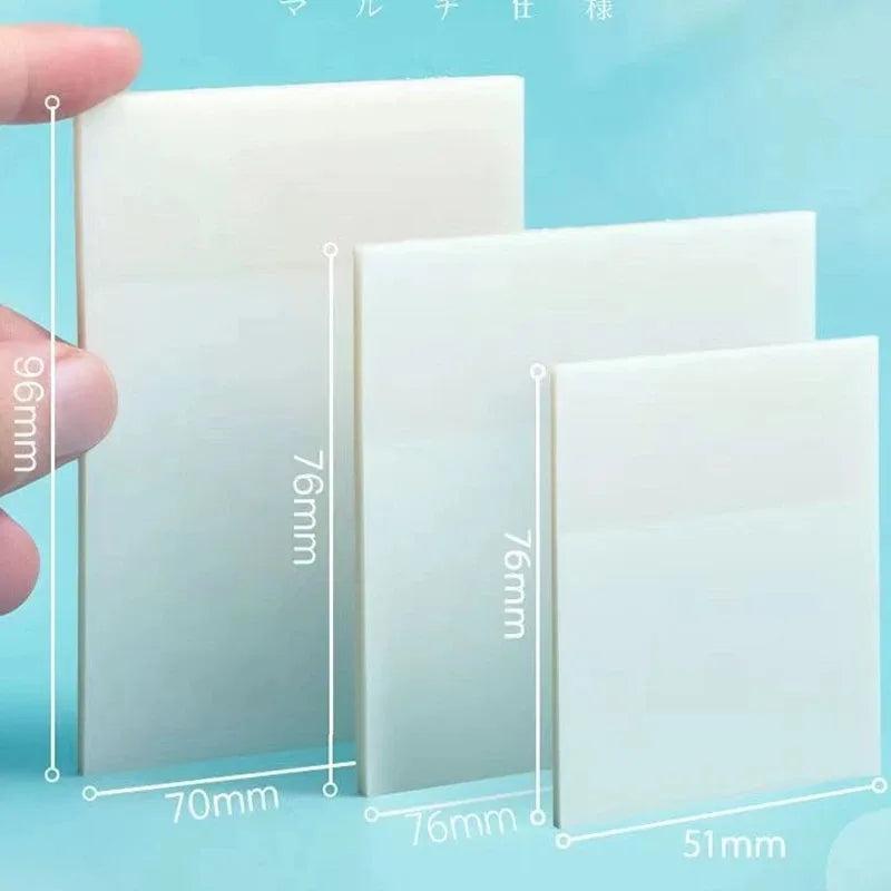 5pc Transparent Sticky Notes with High Aesthetic Value Student Notes Sticky Notes Stickers That Can Be Peeled Off for Simplicity