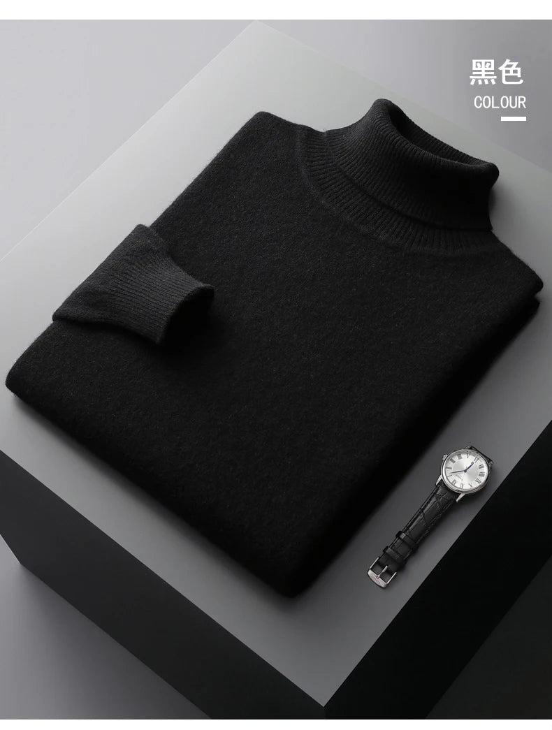 Autumn and winter new 100% merino cashmere sweater men&