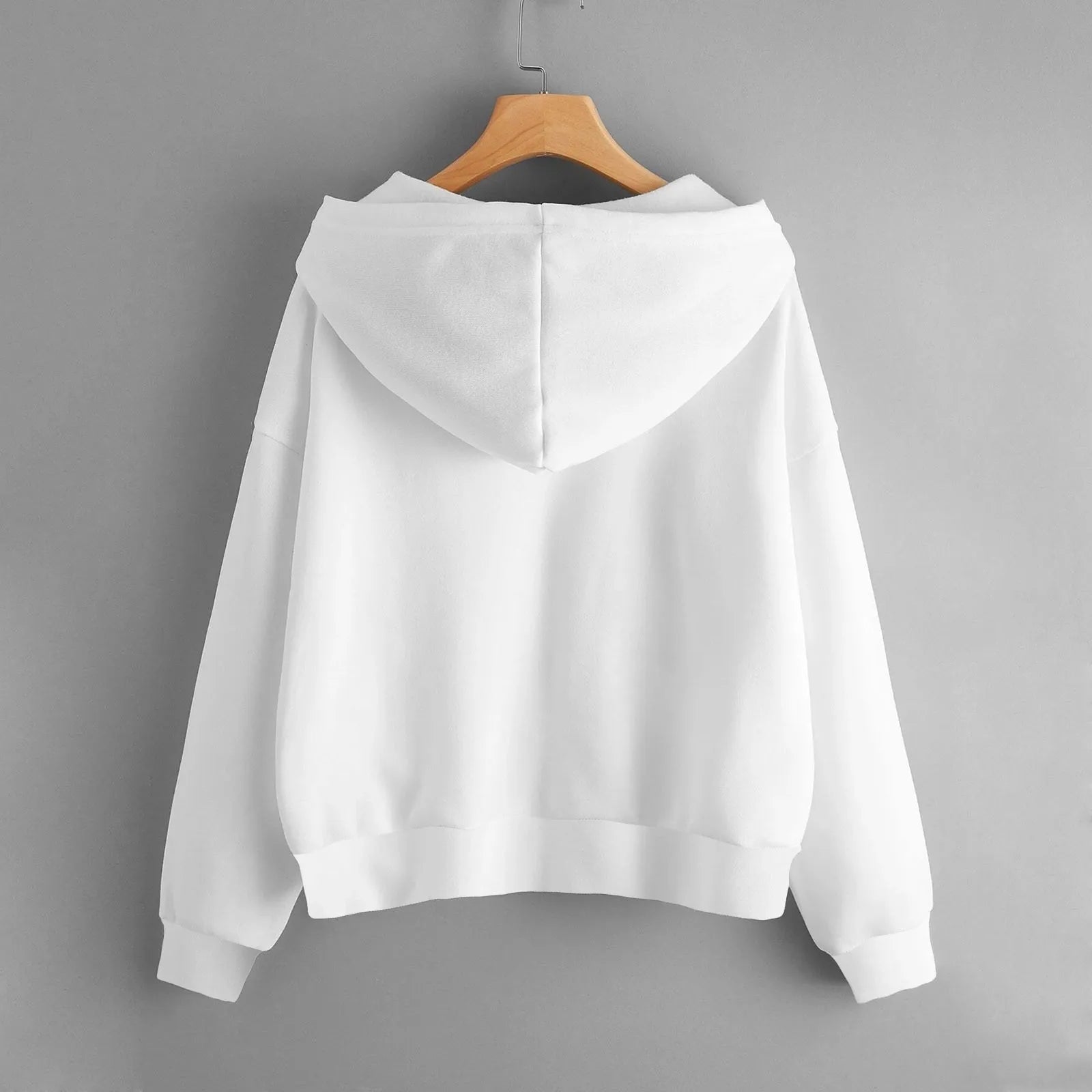 2024 Women Sweatshirt Hoodies Spring New Fashion Casual White Gray Black Zipper Hooded Sweatshirt Long Sleeve Coat Pullovers