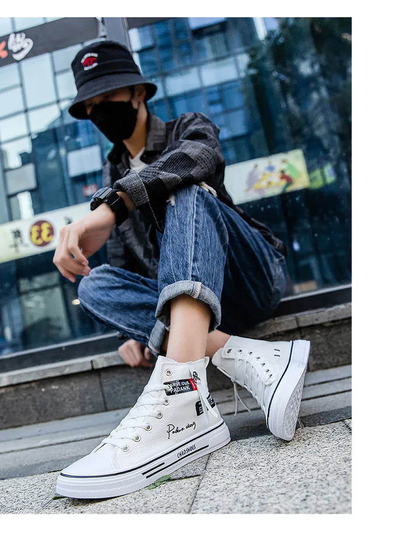 Men Sneakers Men Shoes Vulcanize Canvas Shoes High Top Sport Shoes Casual Breathable Platform Shoes Man Trainers Tenis Masculino