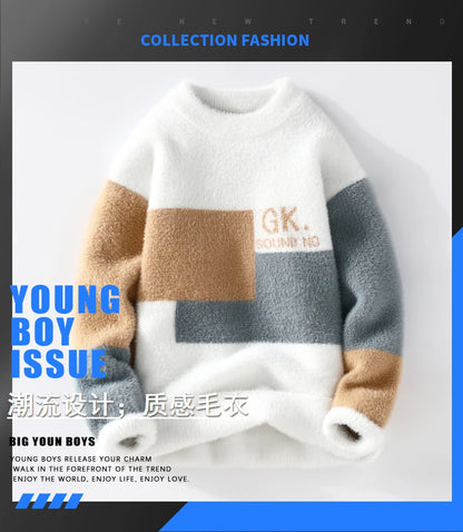 Winter New Fashion Sweater 2023 Men Knitwear Thick Warm Knitted Pullover High Quality Mens Sweaters Casual Loose Male Jumpers