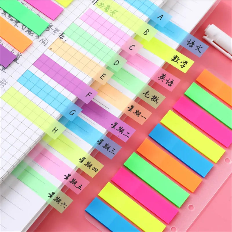 200 sheets Posted it Transparent Sticky Note Notebook Memo Pad Clear Sticky Notes Index Tabs Bookmark Stationery Office Supplies