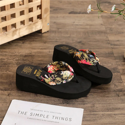 2024 Fashion Women Flip Flops Summer Beach Platform Slippers Casual Outside Wedges Sandals Summer Women Shoes