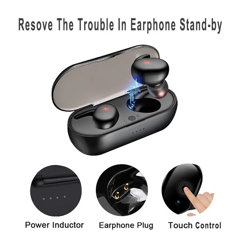 Y30 TWS Bluetooth earbuds Earphones Wireless headphones Touch Control Sports Earbuds Microphone Music Headset for xiaomi huawei