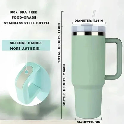 Xiaomi 304 Stainless Steel Insulated Water Bottle 5 Colors Cold Hot Keep Warm Coffee Cup 1200ml Vacuum Handle Straw Mugs Sport