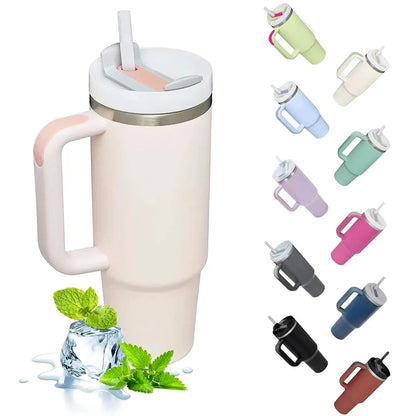 Xiaomi 304 Stainless Steel Insulated Water Bottle 5 Colors Cold Hot Keep Warm Coffee Cup 1200ml Vacuum Handle Straw Mugs Sport