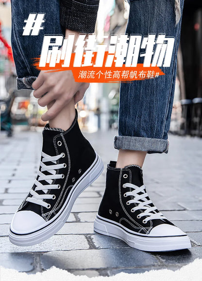 Men Sneakers Men Shoes Vulcanize Canvas Shoes High Top Sport Shoes Casual Breathable Platform Shoes Man Trainers Tenis Masculino