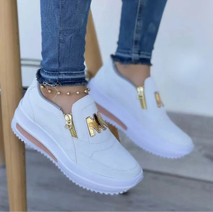 2023 Women Sneakers Casual Printed Platform Shoes Fashion Side Zipper Vulcanized Shoes Zapatillas Mujer Women Shoes