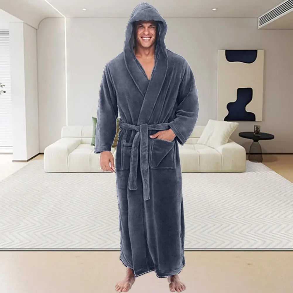 Plush Bathrobe Super Soft Men&