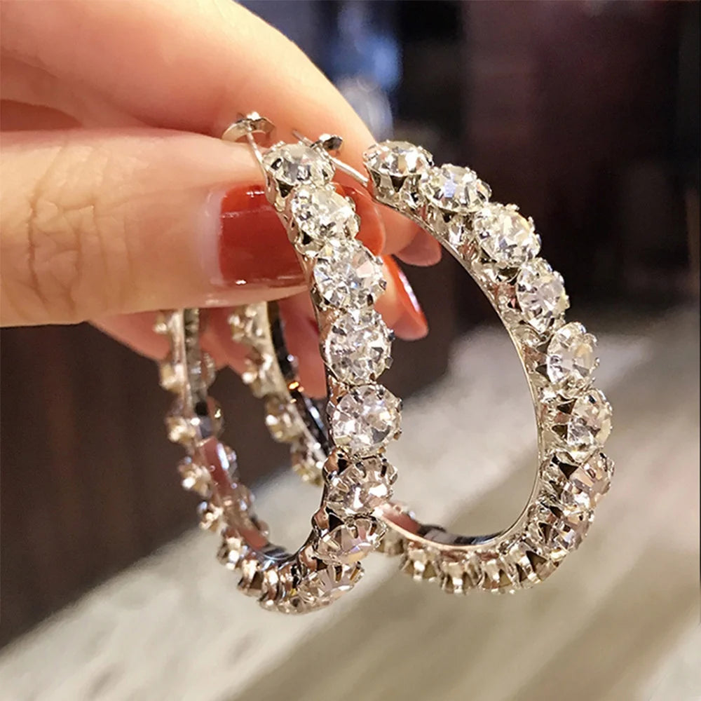 Accessories for Women Crystal Hoop Earrings for Women Valentine&