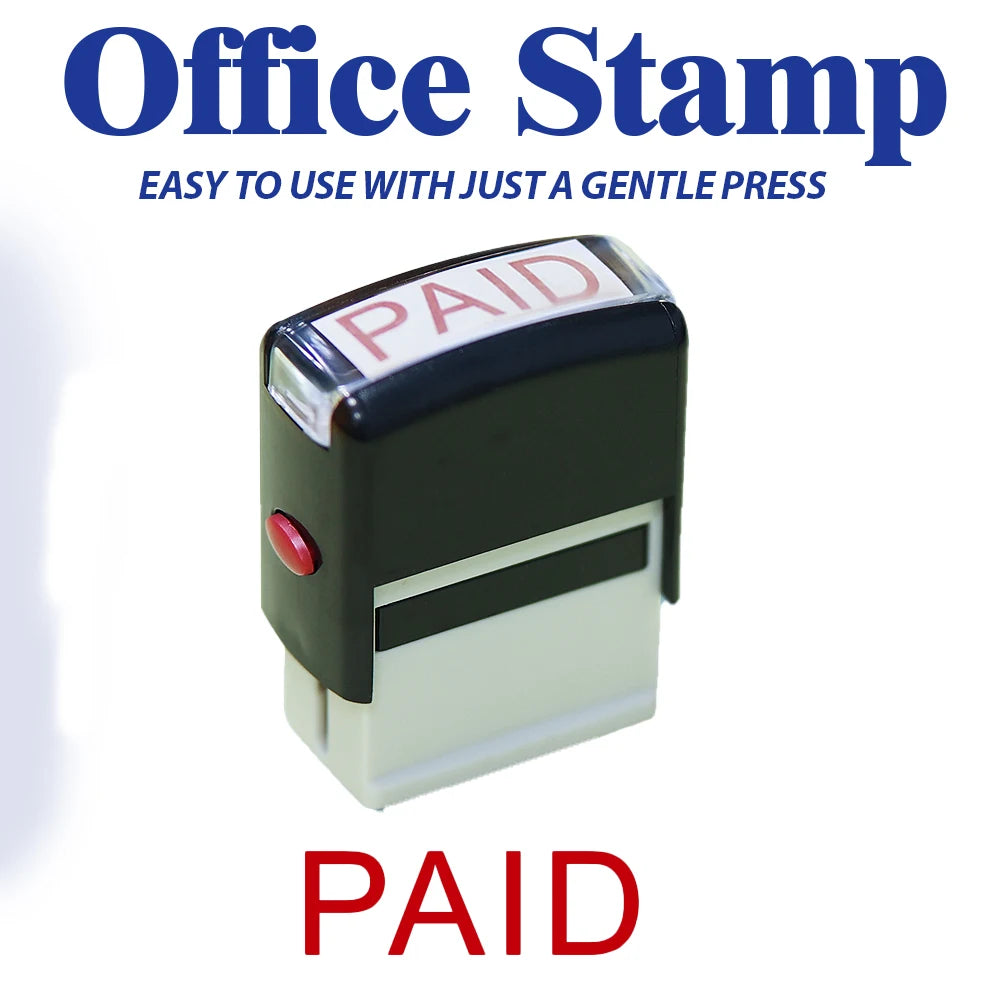 Office stamp Reinking stamp 1 piece of office stationery stamp from the ink red black work automatic ink out payment