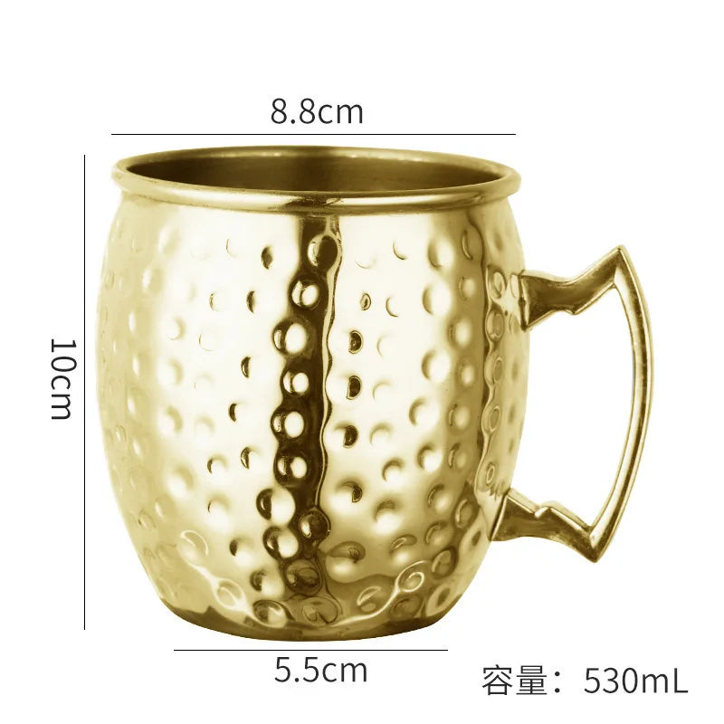 Moscow Mule Mugs 500ml Steel Cocktail Cup Beer Russia Moscow Mule Copper Mugs Bar Tools