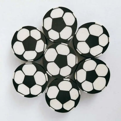 5Pcs/pack Creative Football Shape Erasern Kawaii Stationery Supplies Basketball Shape Erasern School Students Erasers