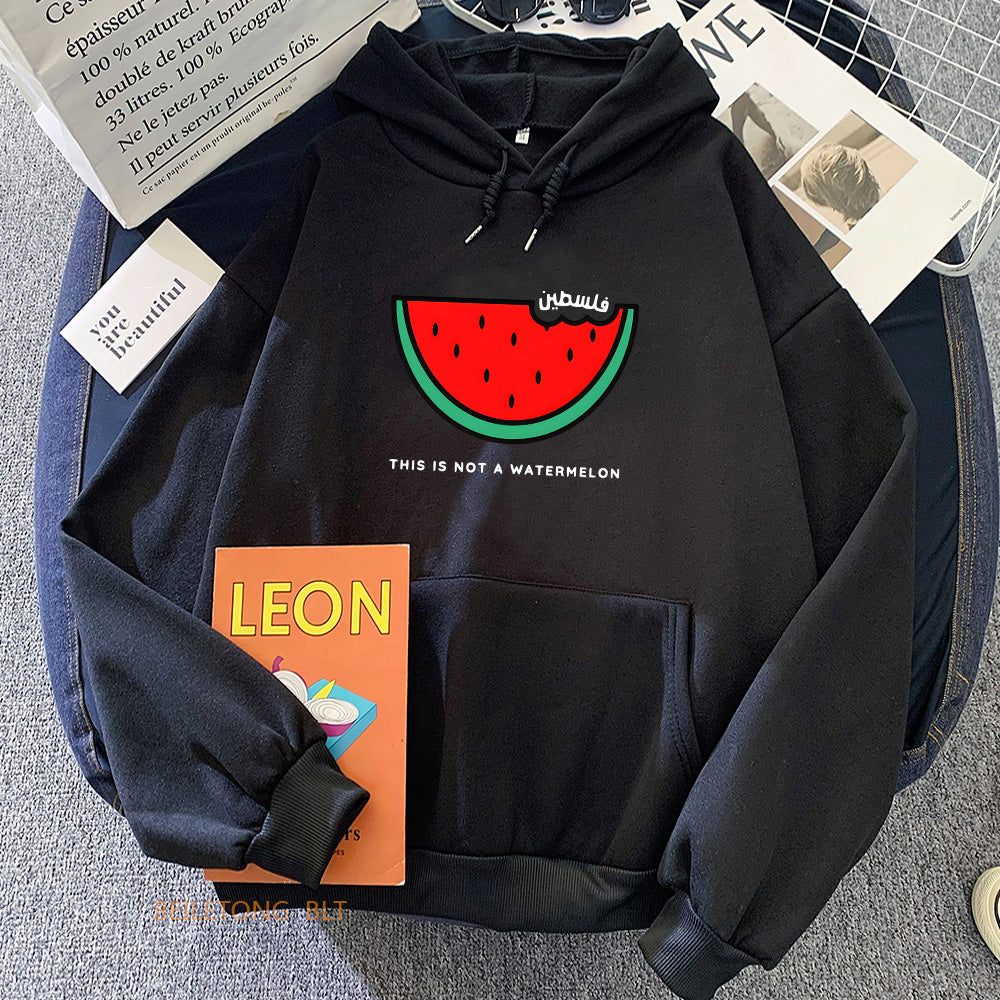 Watermelon PalestineWatermelon Sweatshirts Long Sleeve Women/Men Kawaii Hoodies Winter Fleece Casual Hooded Pullovers Sudadera