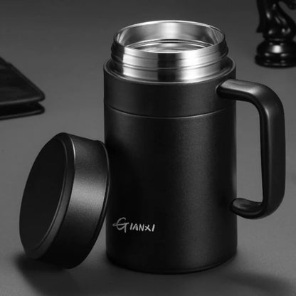 Stainless Steel Thermos Portable Straw Thermos Bottle Leak-Proof Household Office Outdoor Thermal Cups Vacuum Flask Insulation