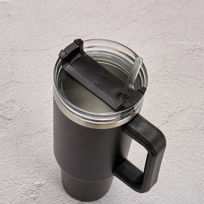 40oz Insulated Cup Large Water Bottle Car Cup With Handle And Straw Lid Stainless Steel Travel Coffee 1200ml Cup Birthday Gift