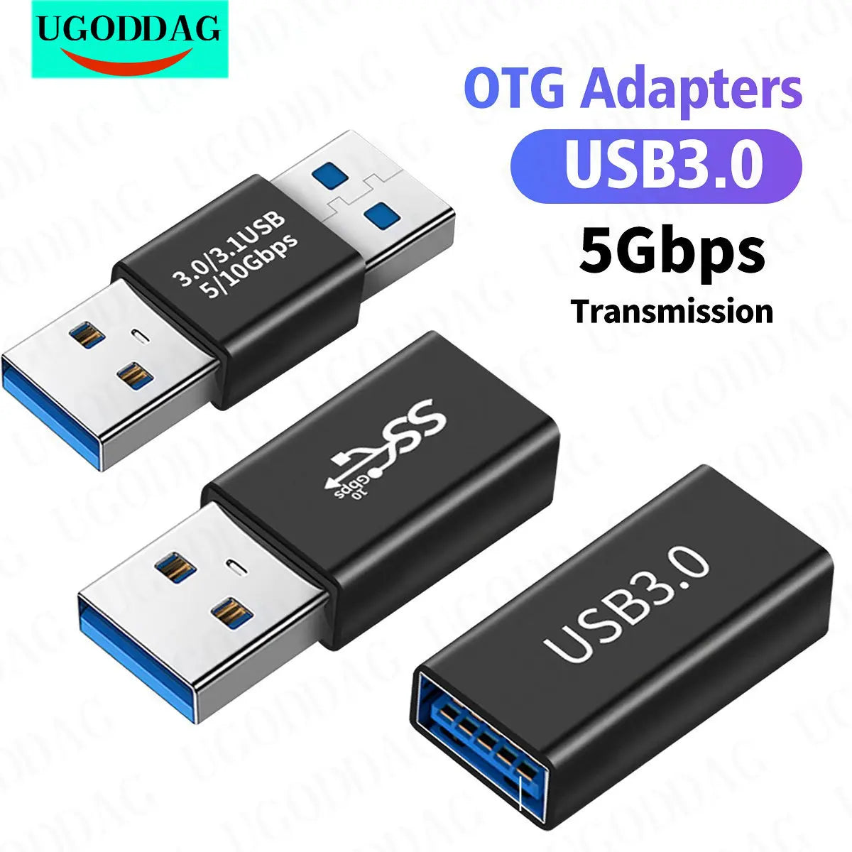 USB 3.0 Connector USB To USB Adapter 5Gbps Gen1 Male to Male Female USB Converter SSD HDD Cable Extender USB 3.0 Extension Plug