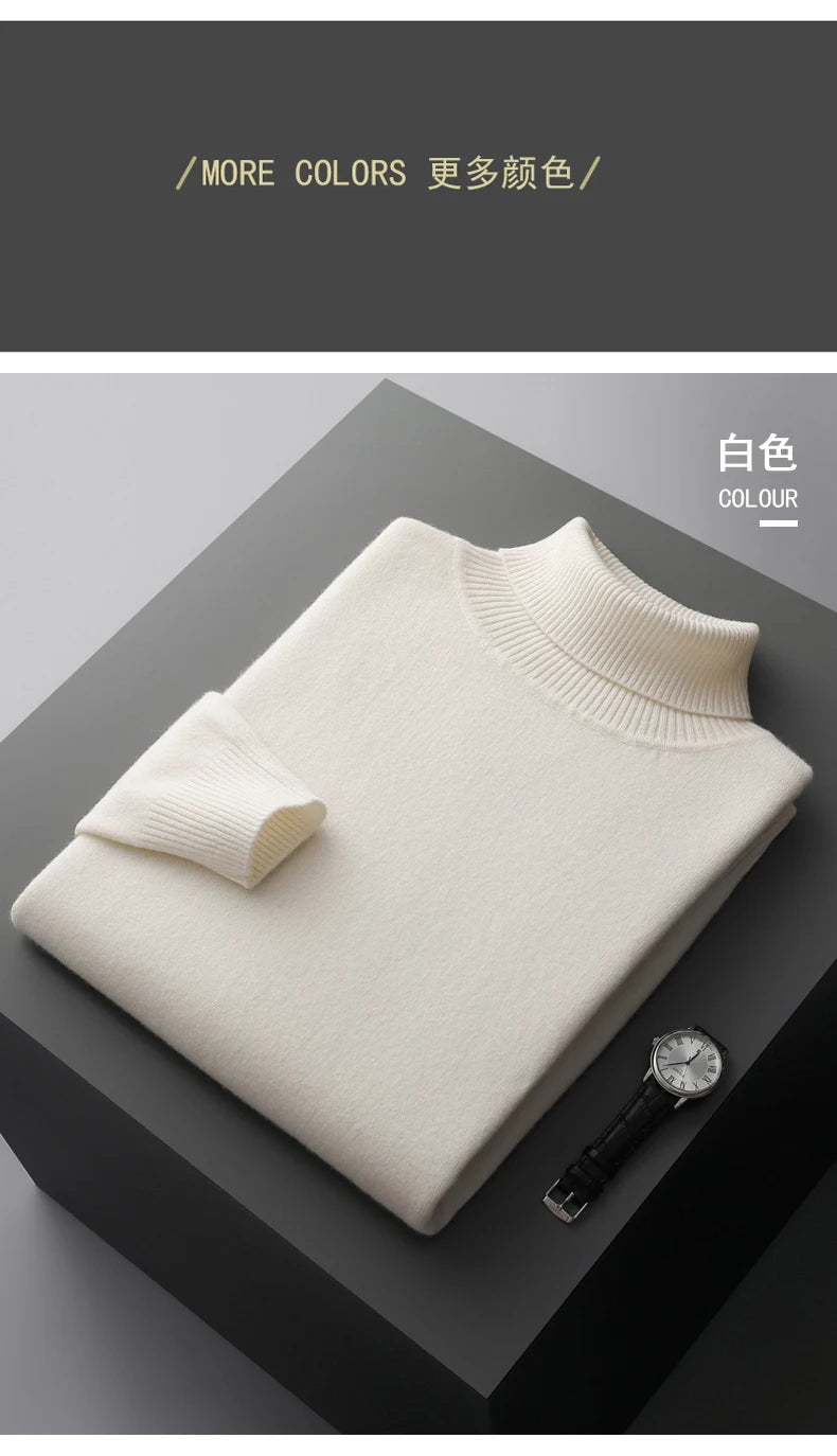 Autumn and winter new 100% merino cashmere sweater men&