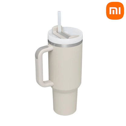 Xiaomi 304 Stainless Steel Insulated Water Bottle 5 Colors Cold Hot Keep Warm Coffee Cup 1200ml Vacuum Handle Straw Mugs Sport