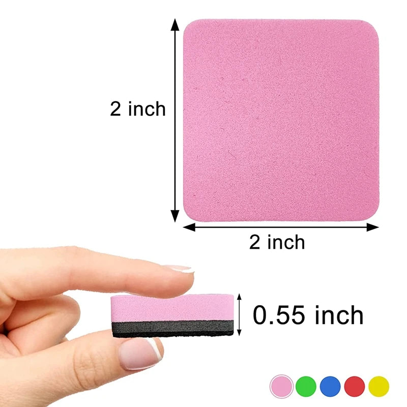 30 Pack Whiteboard Eraser Washable And Reusable Magnetic Whiteboard Eraser For Cleaning Dry Erase Markers 5X5x2cm