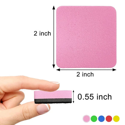 30 Pack Whiteboard Eraser Washable And Reusable Magnetic Whiteboard Eraser For Cleaning Dry Erase Markers 5X5x2cm