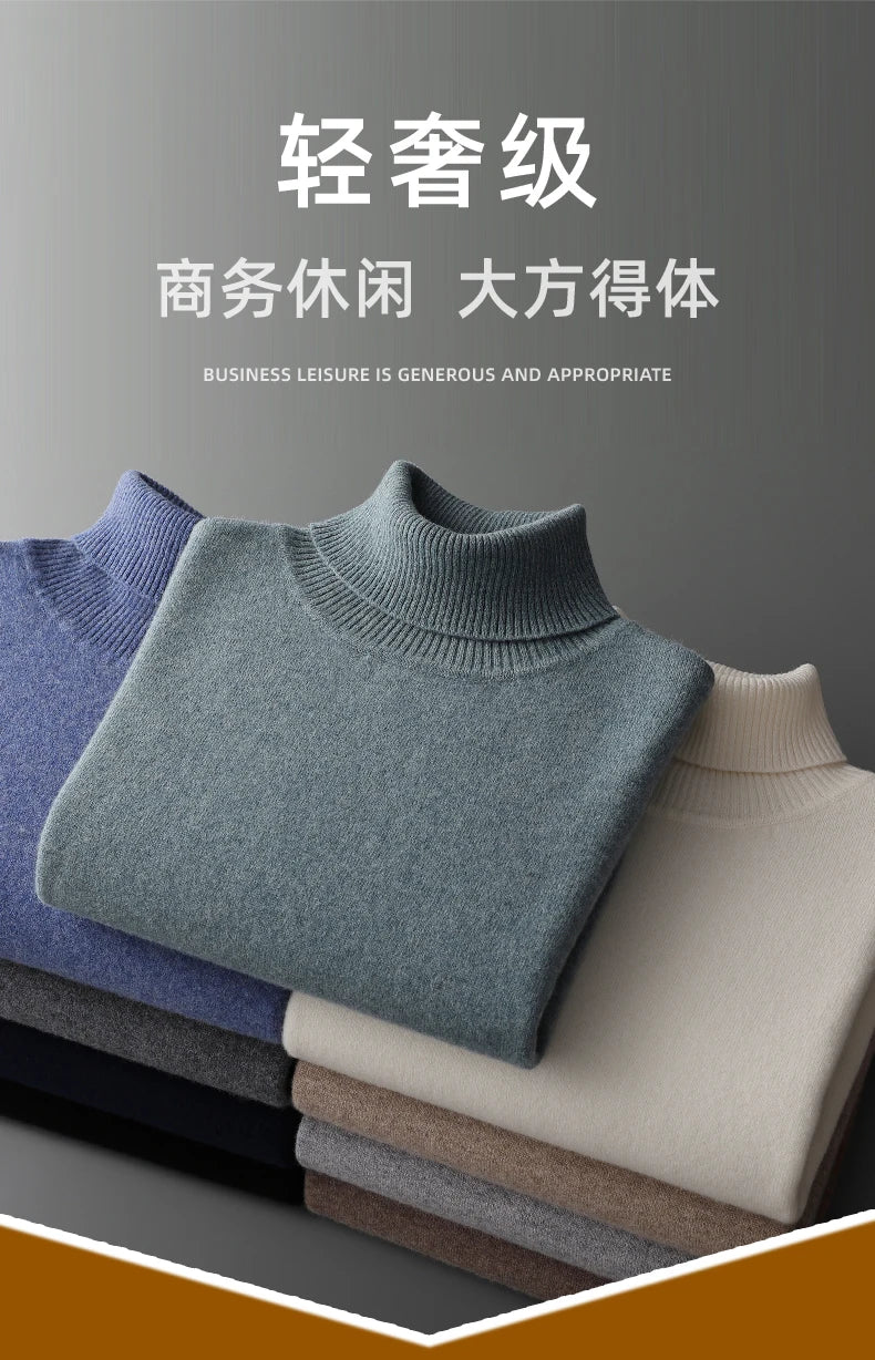 Autumn and winter new 100% merino cashmere sweater men&