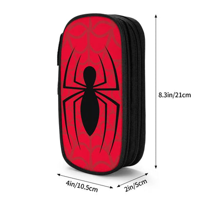 Spider Man Skinny Spider Logo Pencil Case Classic Pen Holder Bags Student Big Capacity Students School Zipper Pencilcases