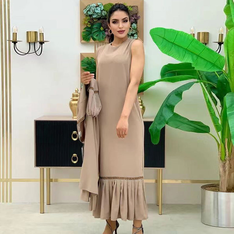 2023 Autumn New Winter Elegant 2 Piece Long Dresses Muslim Fashion Prayer Dress Modest Clothing Islamic Clothing for Women 2XL