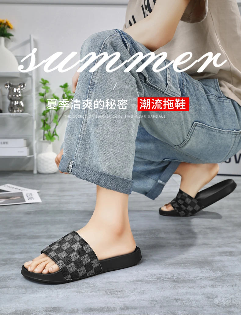 Slippers Men Summer Casual Shoes Beach  Luxury Sandals Outdoor Comfortable Soft Sole Men Slippers Sizes 39-46 Dropshipping