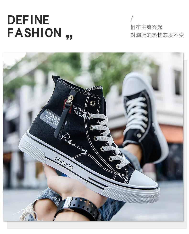 Men Sneakers Men Shoes Vulcanize Canvas Shoes High Top Sport Shoes Casual Breathable Platform Shoes Man Trainers Tenis Masculino