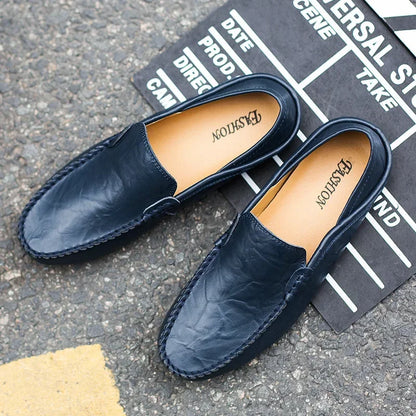 Genuine Leather Men Shoes Casual  Mens Loafers Moccasins Luxury Brand Formal Slip on Male Boat Shoes Zapatos De Hombre