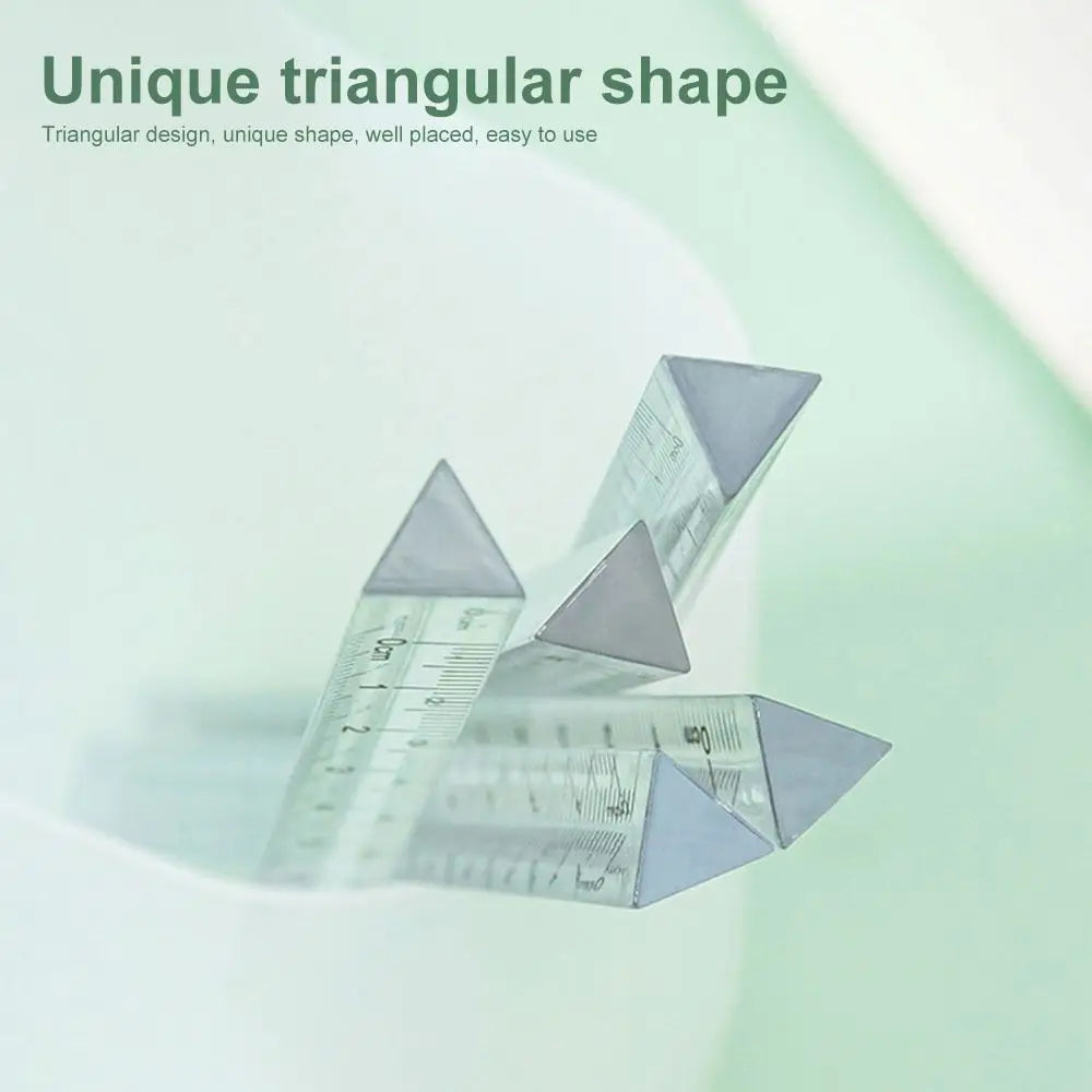 1PC 15/20CM Creative Acrylic Transparent Triangle Ruler Stationery Scale Ruler School Supplies Students Gift Measurement Tool