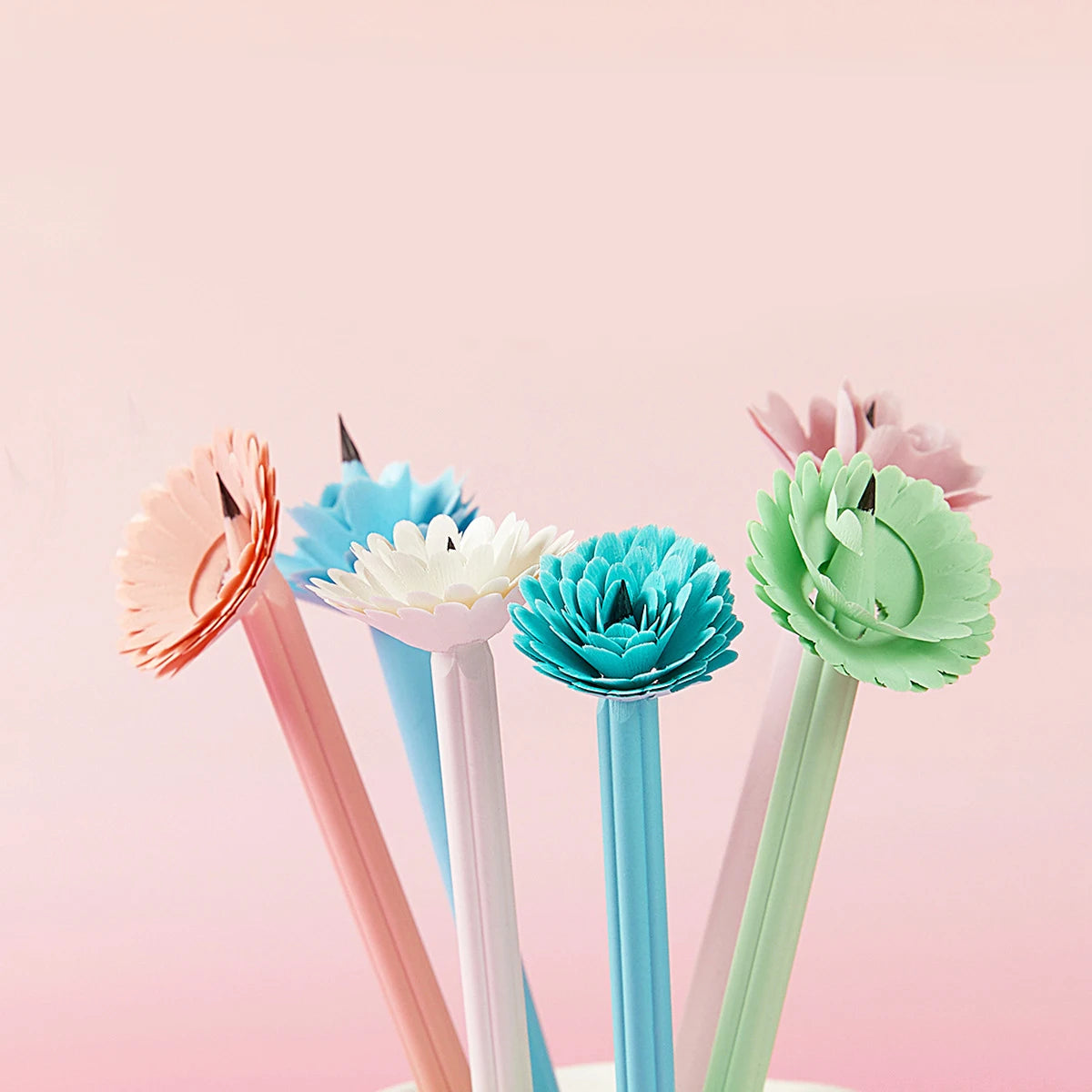 50Pcs/Pack 2B/HB Pencils Petal flower pencil love heart Standard Pencil Macaron color Cute Stationery Office School Supplies