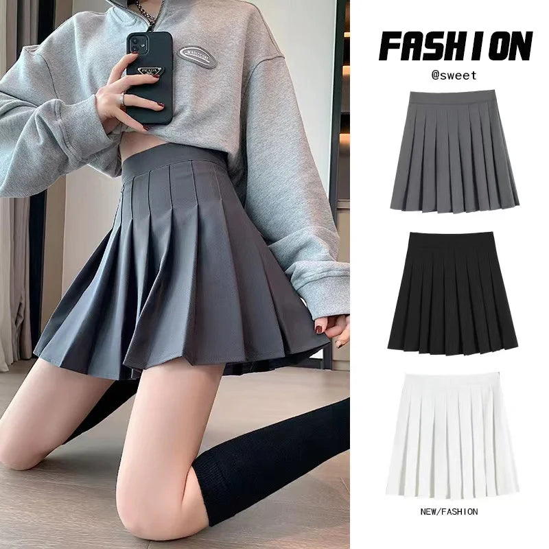 Pink Pleated Skirt Summer Black Mini Skirts Women Sexy Short Skirt White Skirt Kawaii Y2k Skirt High Waist Big size Tennis Skirt