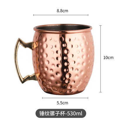 Moscow Mule Mugs 500ml Steel Cocktail Cup Beer Russia Moscow Mule Copper Mugs Bar Tools